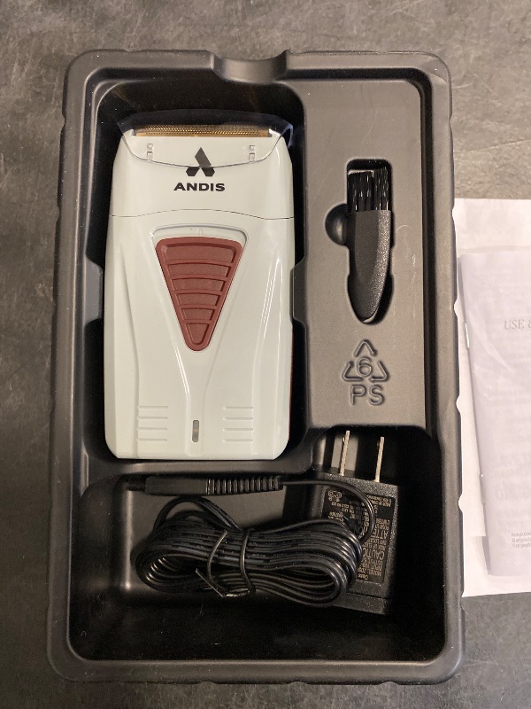Photo 1 of Andis TS-1 17235 Pro Foil Lithium Titanium Foil Shaver, Cord/Cordless, Smooth Shaving Cordless Shaver with Charger, Gray