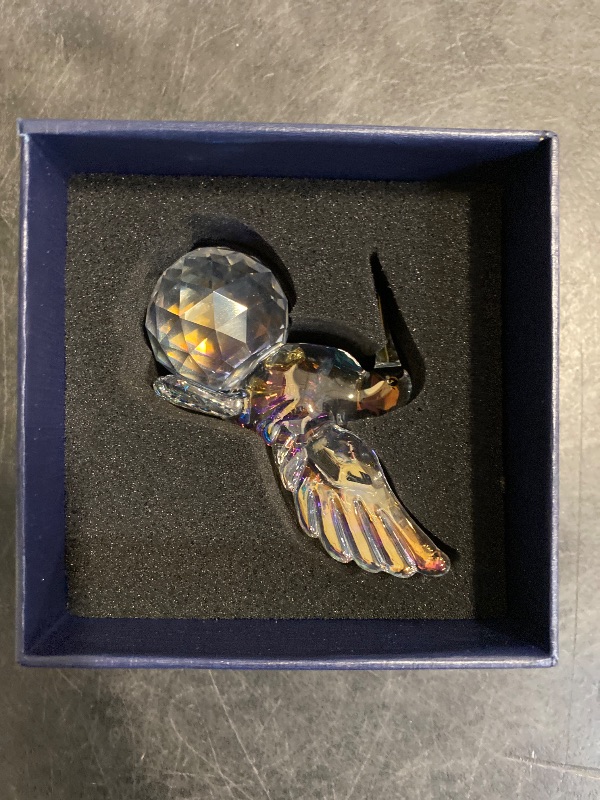 Photo 1 of DLXK Crystal Glass Hummingbird Figurine Clear Tiny Bird Statue Hand Blown Glass Animal Sculpture Collectible Paperweight Gift for Women