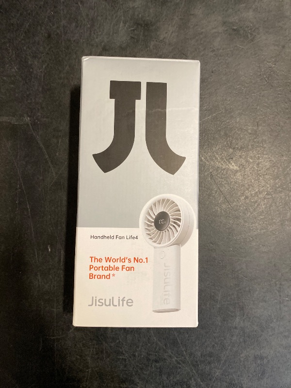 Photo 1 of JISULIFE Handheld Portable Fan with Powerful Motor,LED Display,5000mAh Battery,5 Wind Speeds,Lanyard; Summer Essentials USB Rechargeable Hand held Fan for Travel,Beach,Makeup,Concerts-Gery