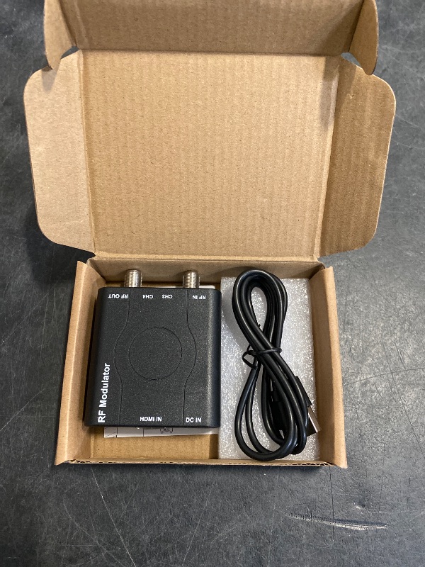 Photo 1 of HDMI to RF Modulator, VHF RF Modulator HDMI Coaxial Converter, HDM61 HDMI RF Modulator Adapter for TV NTSC Format Output, 1080P PLL Control for Home TV Game Console