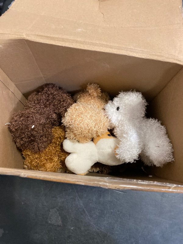 Photo 1 of Blueweenly 20 Set Adopt A Puppy Favors 20 Small Stuffed Puppy Plush Dogs Bulk with 20 Kraft Paper Boxes 20 Adoption Cards 1 White Fence and 1 Paper Sign for Adopt A Pet Party (Puppy)
