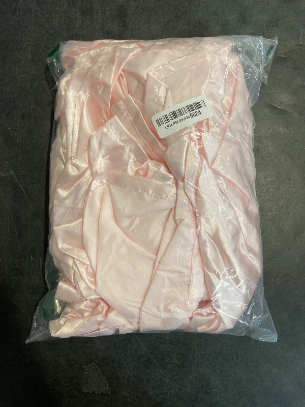 Photo 1 of (Q) Cobedzy 4 Pcs Blush Pink Satin Sheets Queen Size Silky Satin Bedding Sheets Set with 1 Deep Pocket Fitted Sheet, 1 Flat Sheet, 2 Pillowcase