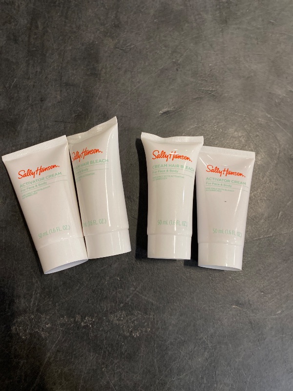 Photo 1 of Sally Hansen Bleach Cream for Facial Hair & Body Hair, Vegan Formula, Enriched with Glycerin, All Skin Types, Pack of 2 (Package May Vary)