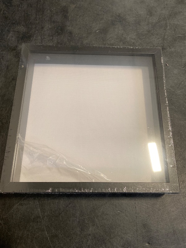 Photo 1 of Califortree 8x8 Shadow Box Frame with Soft Linen Back - Push Pins Included, Memory Box Display Case for Flower, Tickets and 3D Items, Black