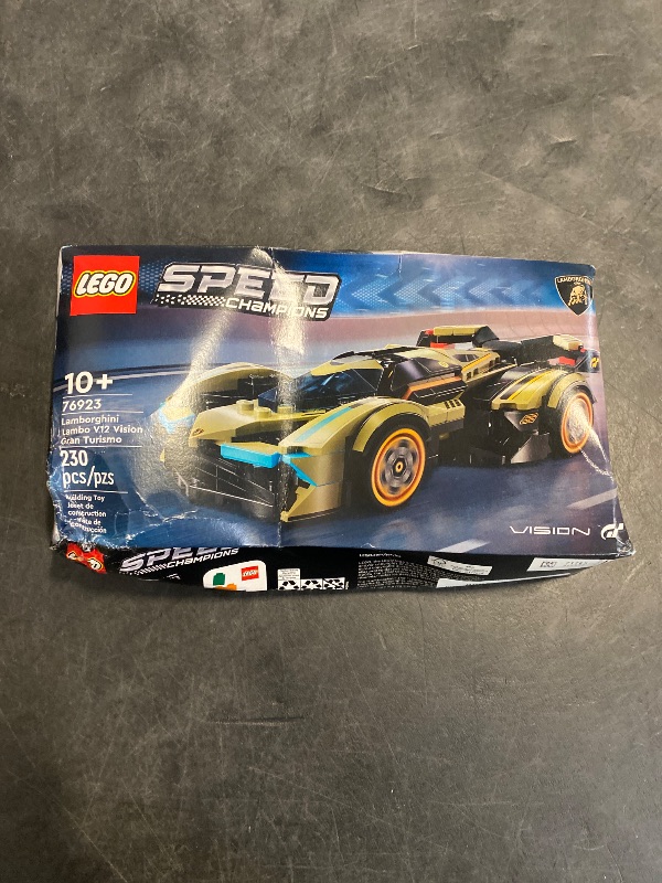 Photo 1 of LEGO Speed Champions Lamborghini Lambo V12 Vision GT Super Car, Formula 1 Vehicle Toy, Driving Playset, Buildable Model Set for Kids, Lamborghini Car, Gift for Kids and Gaming Fans, F1 Toy Car, 76923