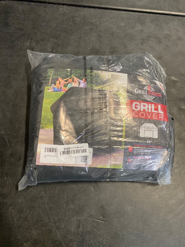 Photo 1 of GrillTough Heavy Duty BBQ Grill Cover for Outdoor Grill, 58 Inch – Waterproof, Weather Resistant, UV & Fade Resistant with Adjustable Straps – Gas Grill Cover for Weber, Genesis, Charbroil, etc. Black
