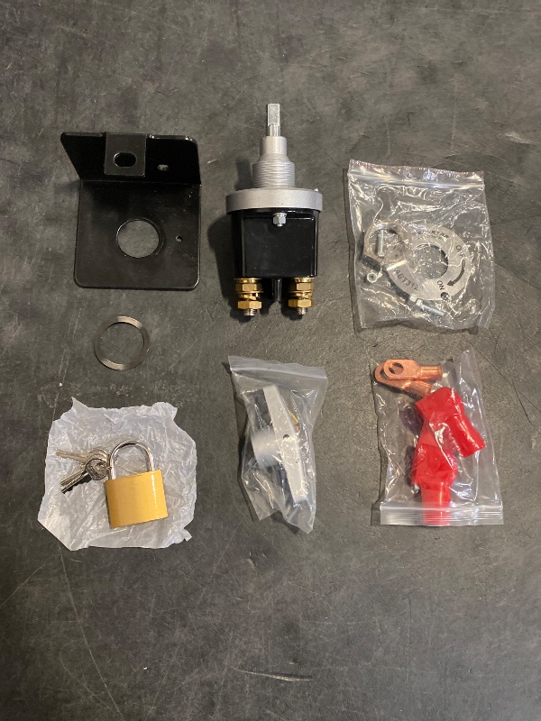 Photo 1 of Spurtar Battery Disconnect Switch 12V 24V 36V with Lock-Out Plate 500A High Current Battery Kill Switch Power Cut Off Shut Off Isolator for Car Truck Winch RV Boat Backhoe Tractor Motorhome Hot Rods