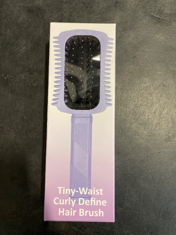 Photo 1 of Curl Defining Brush, Volume Curly Hair Brush Products for Effortlessly Detangling Combing and Styling Women's Curls, Waves & Coils, Hair Tools to Reduce Pulling (Purple 1PC)