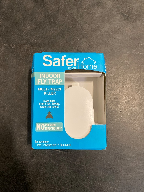 Photo 1 of Safer Home Indoor Plug-In Fly Trap - SH502 - Effective Fruit Fly Traps for Indoors, 400 Sq Ft Protection - Style: 1 Device + 2 Glue Cards