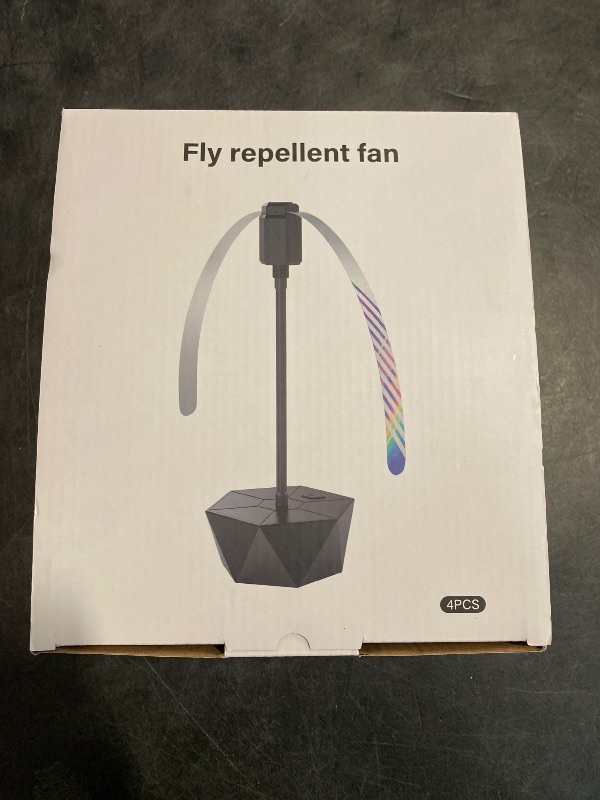 Photo 1 of PIMAG Fly Fans for Tables, Fly Repellent Fan Outdoor Indoor Keep Flies Away, Fly Repellent Fans for Tables with Holographic Blades for Picnic, Party, Restaurant, Kitchen, and BBQ, 4 Pack Black
