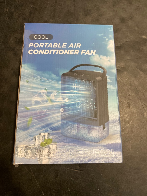 Photo 1 of Portable Air Conditioners Ice Fan That Blow Cold Air USB Mini Air Conditioners 3 Wind Speed & 7 Colorful LED Light Cool Mist &Timer Evaporative Air Cooler Personal AC For/Bedroom/Desk/Room/Tableto