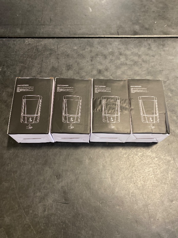 Photo 1 of 4 Pack Automatic Soap Dispenser Touchless,600 ml / 20 oz Commercial Hand Soap Dispenser,Wall Mount Hand sanitizer Dispenser for Bathroom Offices Home Kitchen Hotel,White