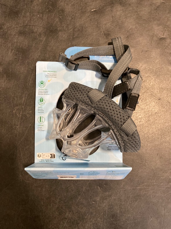 Photo 1 of Baskerville INVISA Basket Dog Muzzle - Patented Humane Design with Facial Visibility,Padded Nose Band,Dog can Pant and Drink, Prevents Biting and Scavenging.Muzzle for Medium-sized Dogs (Size 3),Clear