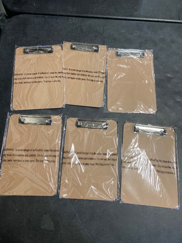 Photo 1 of Trade Quest Memo Size 6'' x 9'' Clipboard Low Profile Clip Hardboard (Pack of 6)