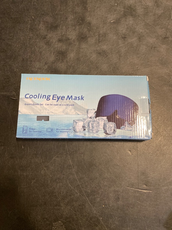 Photo 1 of Migraines Puffy Eyes Relief Cooling Eye Mask: Cold Compress Ice Pack for Eyes & Forehead - Headache Sinus After Surgery Dark Circles Therapy - Large Soft Thick Gel Comfortable Flexible Blue