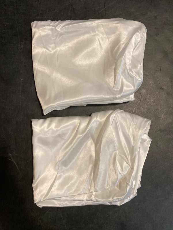 Photo 1 of Breling 2 Pcs 20 x 12 In Imitated Silk Pillowcase for Memory Foam Neck Satin Pillow Case for Contoured Support Pillow Wave Shape, White