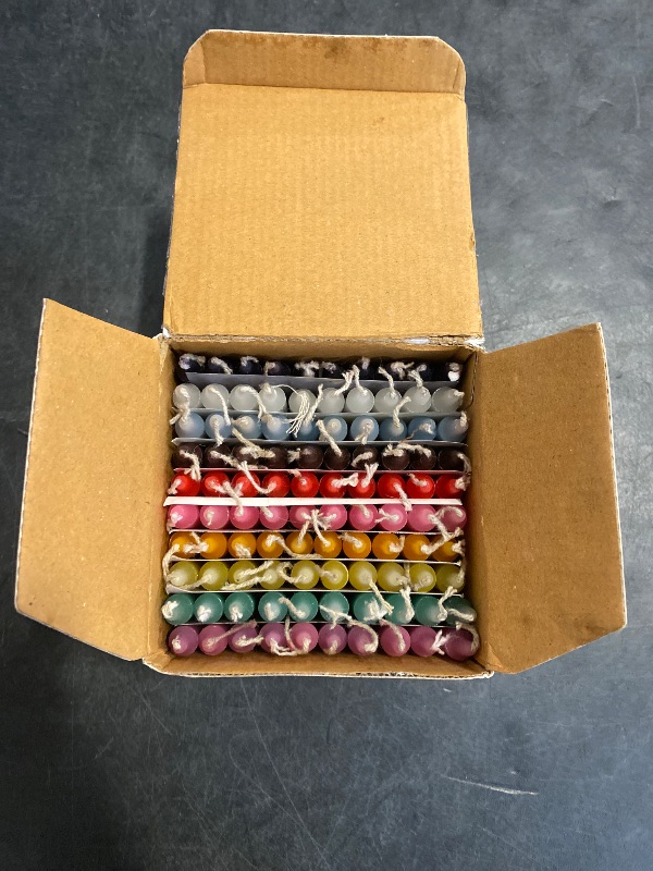 Photo 1 of Ladyrobyn Candles 100 pcs Unscented Assorted Colors Taper Candle 4 Inch Tall x 1/2 Inch Diameter Great for Casting Chimes Rituals Spells Vigil Witchcraft Wiccan Supplies Wax Play (Multi)