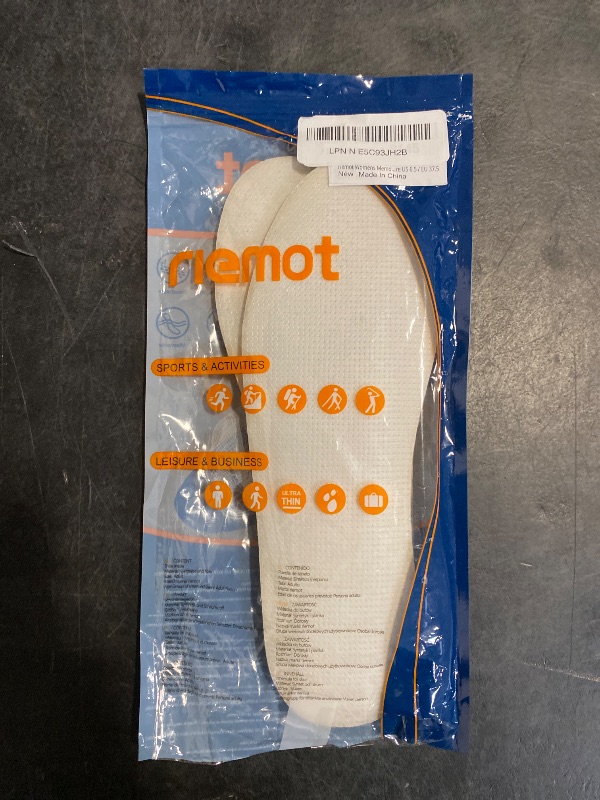 Photo 1 of riemot Womens Memory Foam Insoles Comfort Cushioning Shoe Inserts Super Soft Replacement Innersoles for Running Shoes Work Boots Liners Beige Size US 6.5 / EU 37.5