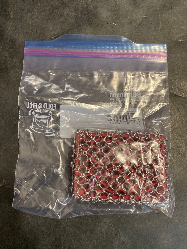 Photo 1 of Cast Iron Scrubber Kit + Pan Scraper - 316 Cast Iron Chainmail Scrubber - Skillet Cleaner Scrubber - Cast Pan Scrubber Cleaner - Chainmail Chain Scrubber - Silicone Sponge - Dishwaher Safe