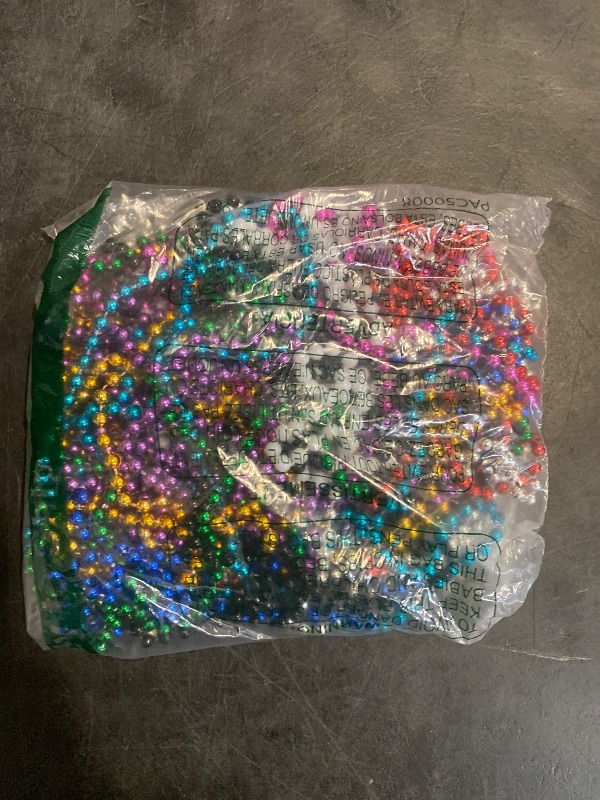 Photo 1 of YAXINRUI 30 PCS Mardi Gras Beads, Party Beads Necklaces for Mardi Gras, Christmas, St. Patrick's Day, Beads Party Favors, Metallic Colorful Mardi Gras Beads Throw Beads Accessories in 10 Colors