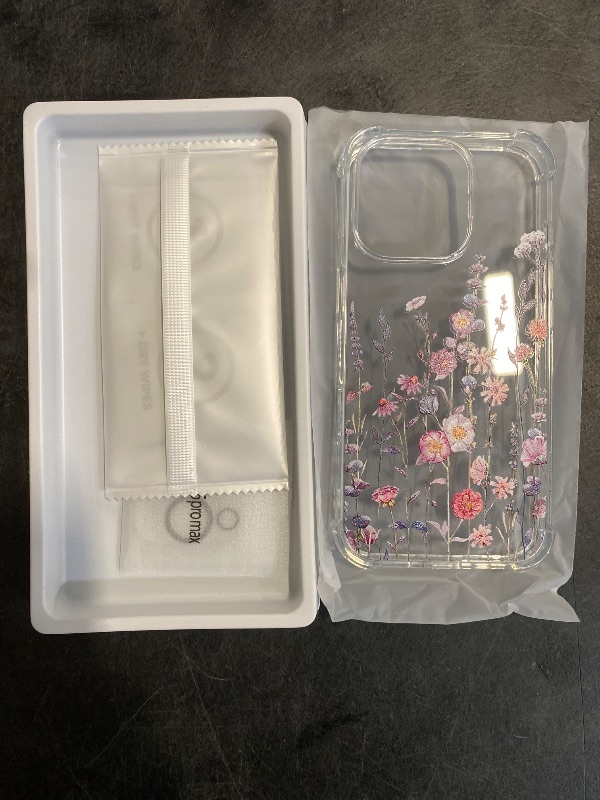 Photo 1 of GVIEWIN for iPhone 16 Pro Case, with Screen Protector & Camera Lens Protector [Not Yellowing] Floral Slim Shockproof Protective Clear Flower Women Phone Cover 6.3'' (Floratopia/Colorful)