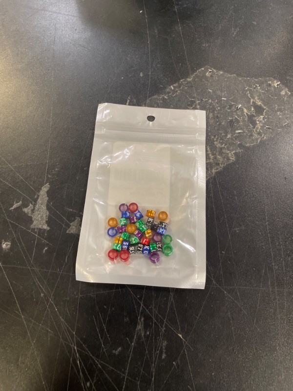 Photo 1 of STPCTOU Open Bird Leg Rings - Aluminum ID Rings for Pigeons, Parrots, Doves - Mixed Colors, 50 PCS Per Pack