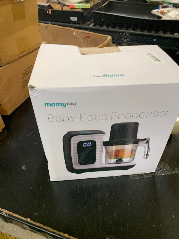 Photo 1 of MOMYEASY Baby Food Maker, Multifunction Processor Chopper Grinder, Baby Food Steamer and Puree Blender in-One, with Bottle Warmer, Auto Cooking & Grinding with Touch Control Panel&Self Cleans (Black)