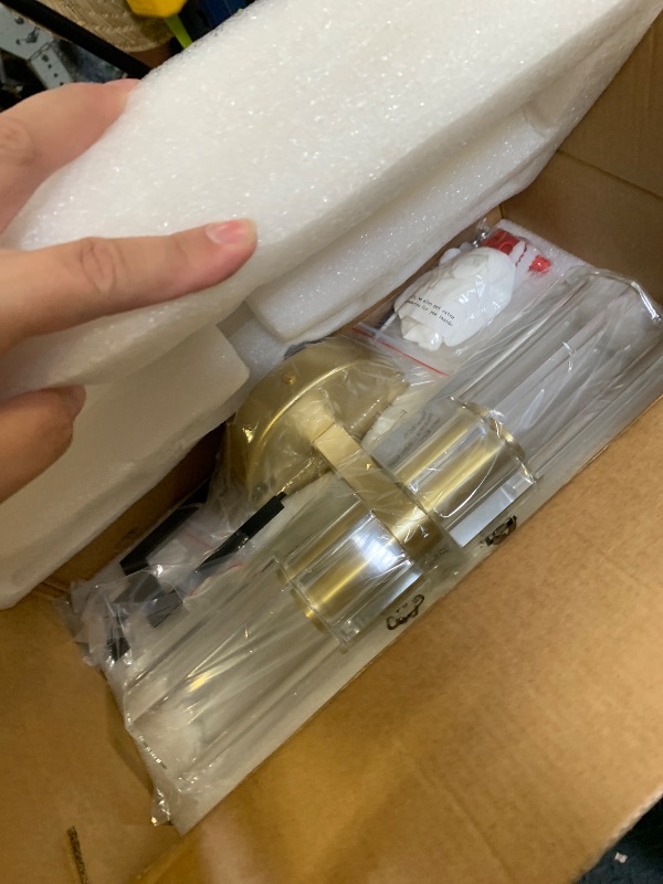 Photo 1 of BBLLWJ 2 Light Gold Wall Sconces Crystal Wall Sconce Modern Wall Sconces with K9 Crystal Lampshade Hallway Sconces Wall Lighting Indoor Wall Light Fixtures for Bathroom Entryway Stairway?1-Pack?
