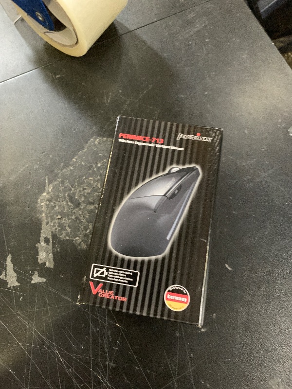 Photo 1 of Perixx PERIMICE-713L, Wireless Ergonomic Left Handed Vertical Mouse, 6 Buttons Design, 3 Level DPI, Black, Medium