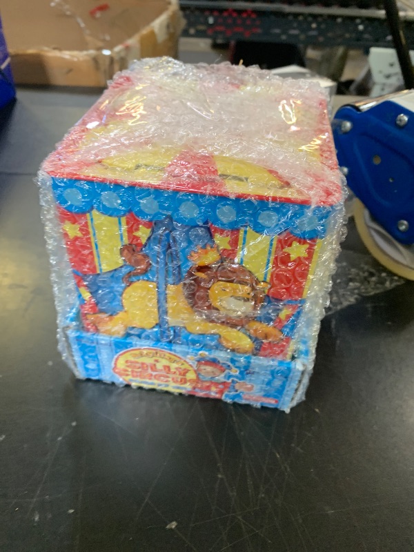 Photo 1 of Schylling Silly Circus Jack in the Box - Classic Children's Musical Toy - Colorful Embossed Tin Box and Friendly Plush - Age 18 months and Up