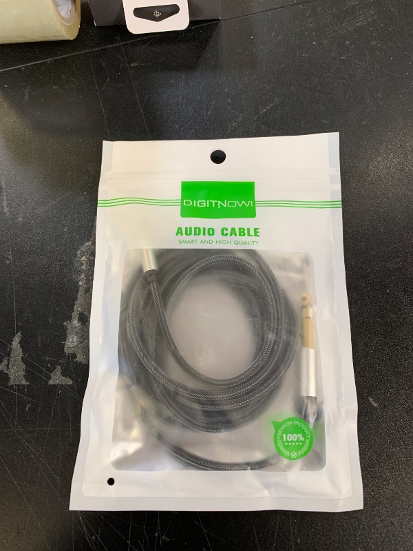 Photo 1 of DIGITNOW 6.35mm 1/4" to 3.5mm 1/8" Male TRS Stereo Audio Cable with Alloy Housing and Nylon Braid for Smartphone, PC, Home Theater, Amplifier and Mixing Console, 6.6Ft