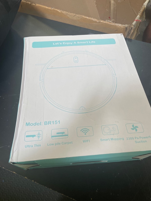 Photo 1 of Robot Vacuum and Mop Combo, 2 in 1 Mopping Robot Vacuum Cleaner with Schedule, Wi-Fi/Voice/App, Strong Suction, Easy of Use, Self-Charging Robotic Vacuum, Slim, Ideal for Hard Floor, Pet Hair, Carpet