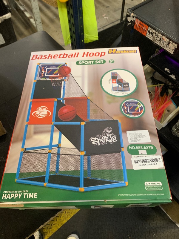 Photo 1 of Arcade Basketball Game Set Boy Toys: Indoor Basketball Hoop with 4 Balls Outdoor Sports Toy for Kids 3-12 Years Old Adjustable Height with Air Pump Kid Party Games Birthday Gifts for Boys Girls Teens