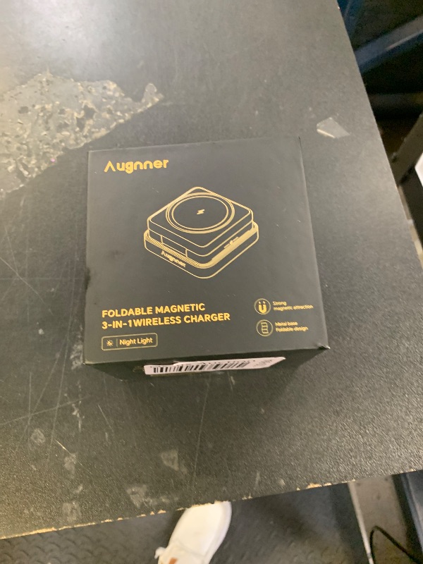 Photo 1 of ?2025 Upgraded? Wireless Charger 3 in 1, Foldable Wireless Charging Station with Light for Apple MagSafe Charger, Travel Magnetic Charger for iPhone 16/15/14/13/12 Apple Watch AirPods (20W Adapter)