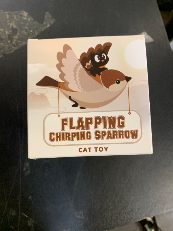 Photo 1 of Potaroma Cat Toys Rechargeable Flapping Bird Sparrow, Lifelike Chirp Tweet, Touch Activated Kitten Toy Interactive Cat Exercise Toys for All Breeds Cat Kicker Catnip Toys 4.0 Inches