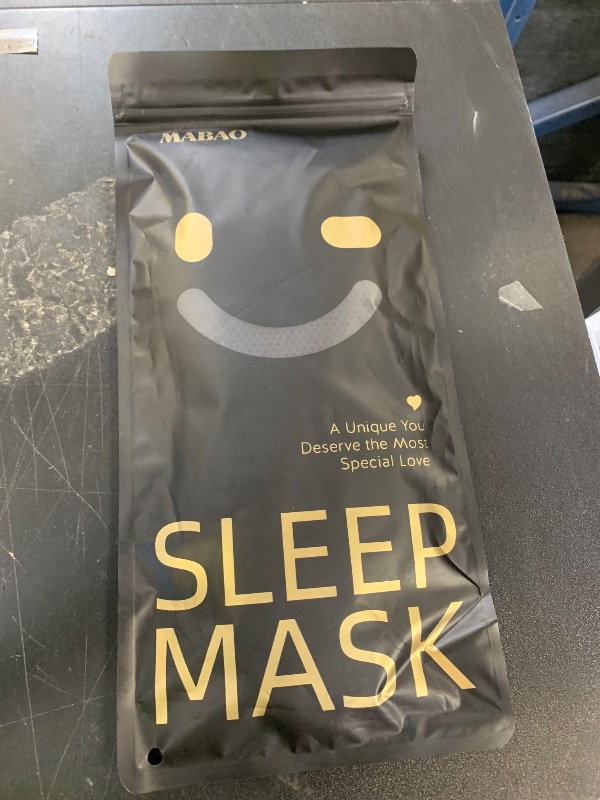 Photo 1 of MABAO Sleep Mask for Side Sleeper, Eye Mask for Sleeping Women Men, 3D Contoured Cup No Eye Pressure 100% Light Blocking Sleeping Mask with Adjustable Strap Night Blindfold Flight, Travel, Nap, Black