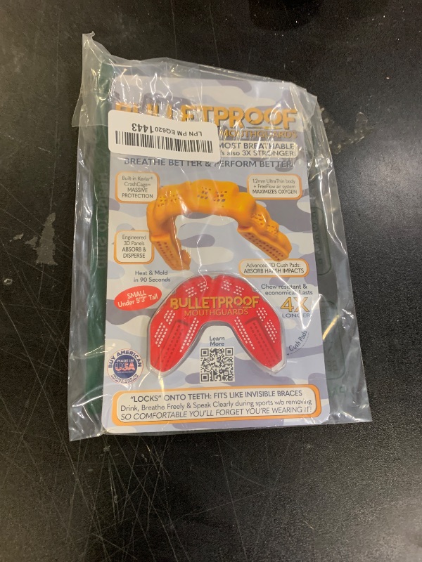 Photo 1 of Bulletproof World’s Thinnest Youth Mouth Guard is 3X Stronger! Flag Football Mouthguard Lacrosse Karate Basketball Wrestling BJJ Mouthpiece Boxing Hockey MMA Kids Teeth Grinding Thin