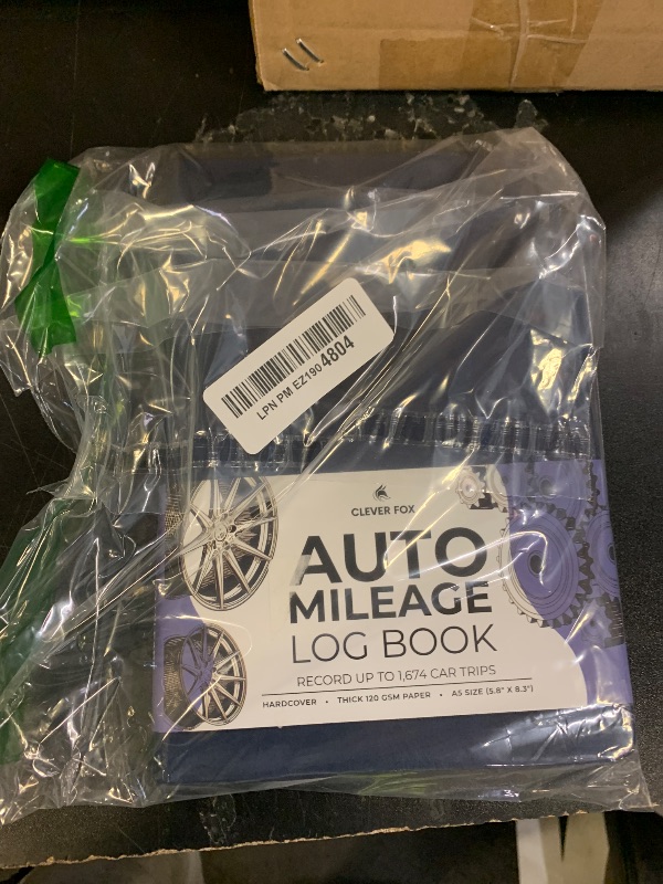 Photo 1 of Clever Fox Auto Mileage Log Book – Vehicle Logbook with Mileage, Expense, Gas Consumption & Lubrication Trackers – Driving Logger for Car Records – A5 Size, 1,674 Mileage Entries (Dark Blue)