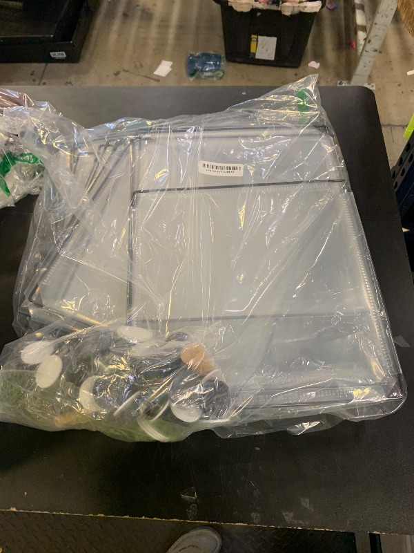 Photo 1 of 24 Panels Portable Small Animals Playpen,48"x 24"x 28" Transparent Pet Playpen,Portable Plastic Enclosure,Puppy Play Pen for Indoors Outdoor Pet Fence for Guinea Pigs,Bunny,Ferrets,Hamsters,Hedgehogs