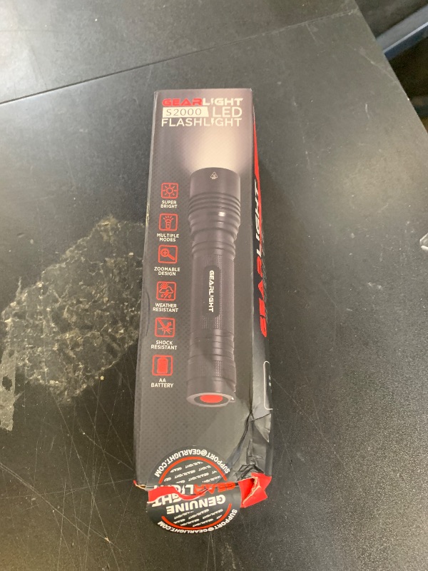 Photo 1 of GearLight S2000 LED Flashlight High Lumens - Super Bright, Powerful, Mid-Size Tactical Flashlight for Outdoor Activity & Emergency Use - S2000-1 Pack, (Batteries Not Included)