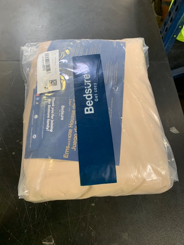 Photo 1 of Bedsure Deep Beige Duvet Cover Queen Size - 3 Pieces Prewashed Extra Soft Bedding Set, Includes 1 Duvet Cover 90x90 Inches with Zipper Closure & 2 Pillow Shams, Comforter Not Included