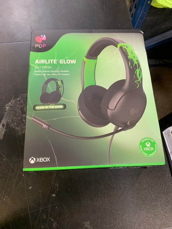 Photo 1 of PDP AIRLITE GLOW Wired Headset: Jolt Green For Xbox Series X|S, Xbox One, & Windows 10/11 PC