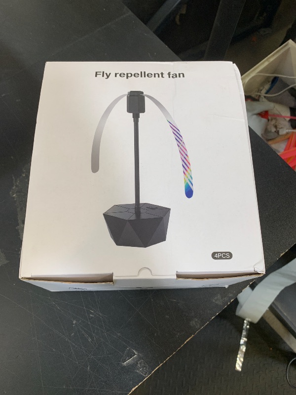 Photo 1 of PIMAG Fly Fans for Tables, Fly Repellent Fan Outdoor Indoor Keep Flies Away, Fly Repellent Fans for Tables with Holographic Blades for Picnic, Party, Restaurant, Kitchen, and BBQ, 4 Pack Black
