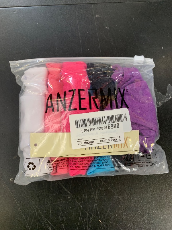 Photo 1 of ANZERMIX Women's Breathable Cotton Thong Panties Pack of 6 (Size M) Basics