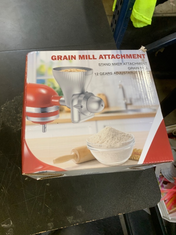 Photo 1 of Grain Mill Attachment for Kitchenaid Stand Mixer, Kitchen Aid Accessories and Attachments Flour Mill, Mixer Attachment Wheat Grinder Fit for Grinding Wheat, Corn, Oats, Buckwheat and Other Cereals