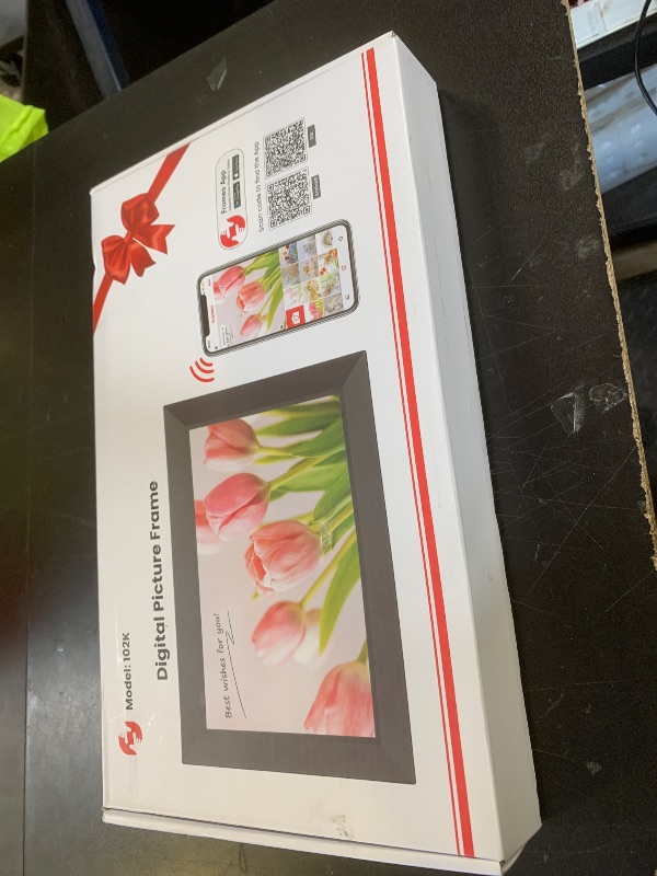Photo 1 of Frameo 10.1 Inch WiFi Digital Picture Frame, 1280x800 HD IPS Touch Screen Photo Frame Electronic, 32GB Memory, Auto-Rotate, Wall Mountable, Share Photos/Videos Instantly via Frameo App from Anywhere