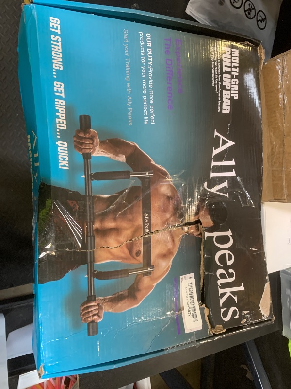 Photo 1 of ALLY PEAKS Pull Up Bar Thickened Steel Pipe Super Heavy Duty Steel Frame Upper Workout Bar| Multi-Grip Strength for Doorway | Indoor Chin-Up Bar Fitness Trainer for Home Gym Portable (silver2)