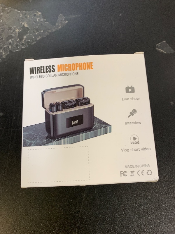 Photo 1 of PQRQP Wireless Microphone for iPhone, iPad, Android(Lightning/USB C), Dual Microphones 20 H Battery Life, Mini Microphone, Cordless Double Mics for Video Recording, YouTube, TikTok, 164FT