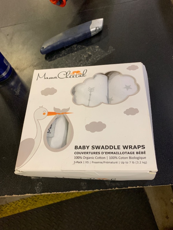 Photo 1 of Mama Cheetah Preemie Swaddle Sack, Organic Swaddle Sleep Sacks for Preemies, Preemie Swaddling Blanket Wrap, Easy Swaddles for Premature Baby Boy Girl 4-7 lbs, Newborn Essentials, 3-Pack, Grey