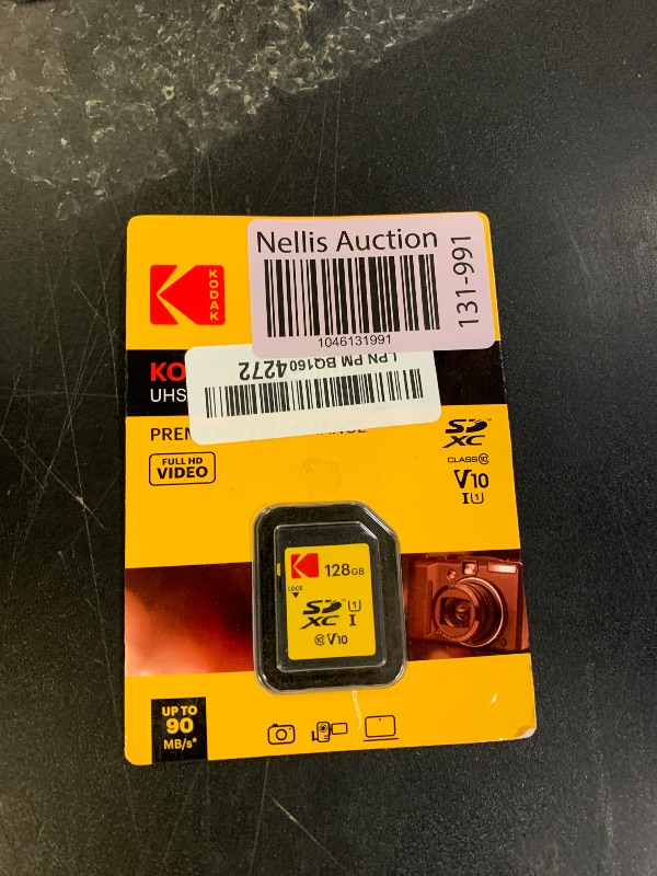 Photo 1 of KODAK SDXC Card 128GB UHS-I U1 V10 Premium, up to 85MB/s Read Speed, for Full HD Video and High-Resolution Pictures, Compatible with SDXC Standard - EKMSD128GXC10K